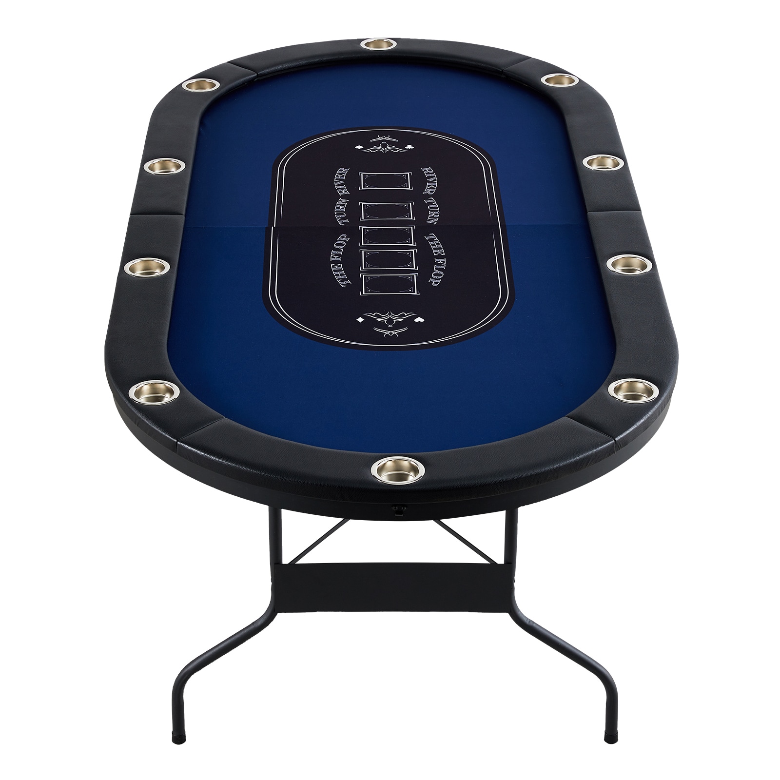 10 Player Foldable Poker Table For Casino Games And Texas Holdem_voghion.com
